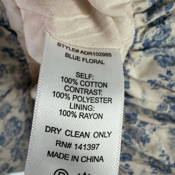 ASTR The Label Adrienne Blue Floral Mini Dress XL Corset Bust Cottagecore NWT - Picture 10 of 11
